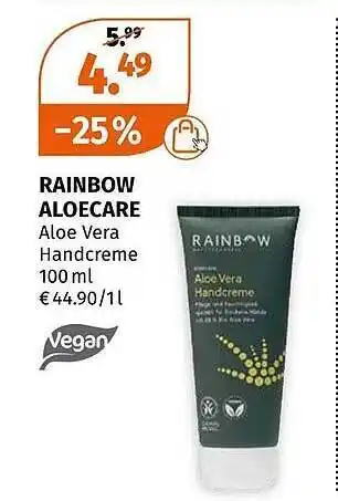 Müller Rainbow aloecare aloe vera handcreme Angebot