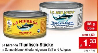 Zimmermann La Miranda Thunfisch Stücke 185 g Dose Angebot