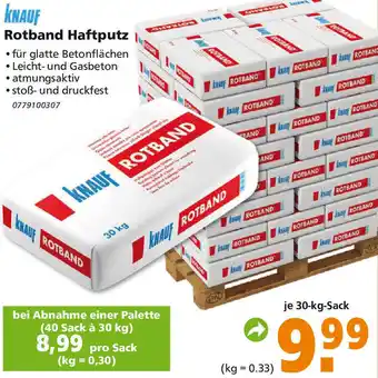 Globus Baumarkt Knauf Rotband Haftputz 30 kg Sack Angebot
