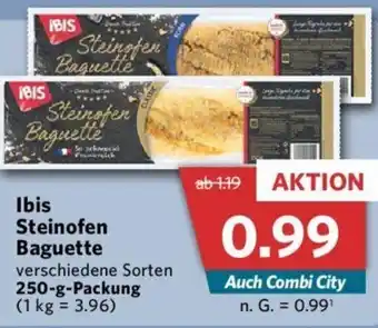 Combi Ibis Steinofen Baguette 250 g Packung Angebot