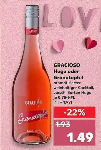 Kaufland Gracioso Hugo oder Granatapfel Angebot