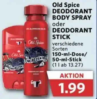 Combi Old Spice Deodorant Body Spray oder Deodorant Stick 150 ml Dose/50 ml Stick Angebot