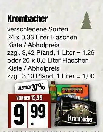 Edeka Frischemarkt Krombacher Angebot