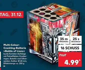 Kaufland Multi-colour-crackling-batterie „battle of lions“ Angebot