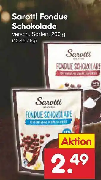 Netto Marken-Discount Sarotti fondue schokolade Angebot