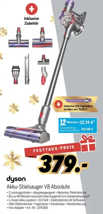 MEDIMAX dyson Akku Stielsauger V8 Absolute Angebot