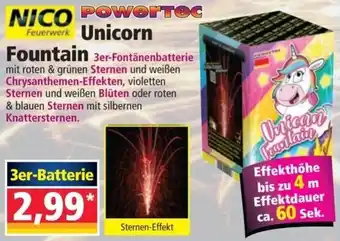 Norma Nico Powertec Unicorn Fountain 3er Batterie Angebot