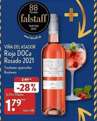 Aldi Nord Viña del asador rioja doca rosado 2021 Angebot