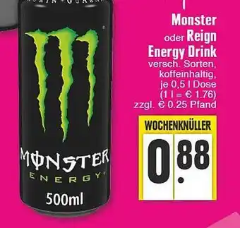 E-Center Monster oder reing energy drink Angebot