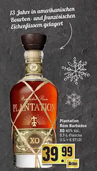 Edeka Plantation rum barbados xo Angebot