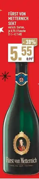 Marktkauf Fürst von metternich sekt Angebot