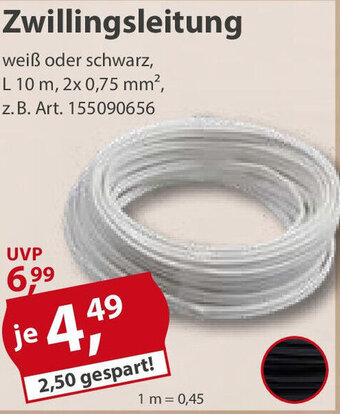 Sonderpreis Baumarkt Zwillingsleitung Angebot
