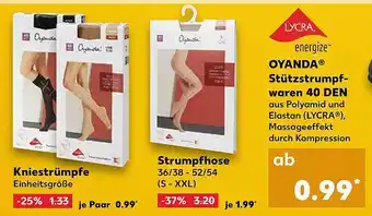 Kaufland Oyanda Stützstrumpf waren 40 DEN Angebot