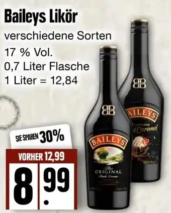 Edeka Frischemarkt Baileys Likör 0,7 Liter Flasche Angebot