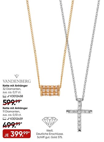 Galeria Vandenberg Kette mit Anhänger Angebot