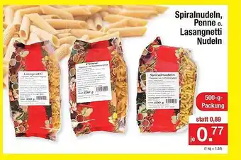 Zimmermann Spiralnudeln, penne oder lasangnetti nudeln Angebot