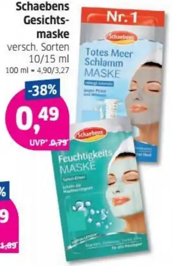 Budni Schaebens Gesichtsmaske 10/15 ml Angebot