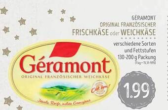 Edeka Struve Géramont original französischer frischkäse oder weichkäse Angebot