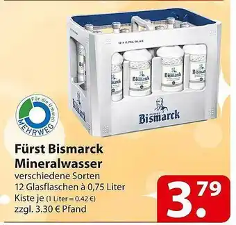 Famila Nord Ost Fürst bismarck mineralwasser Angebot