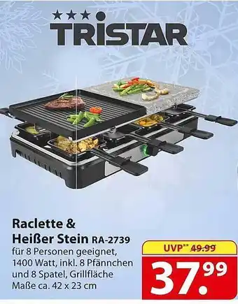 Famila Nord Ost Tristar raclette & heißer stein ra-2739 Angebot