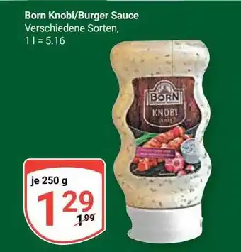 Globus Born knobi oder burger sauce Angebot