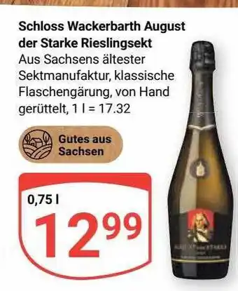 Globus Schloss wackerbarth august der starke rieslingsekt Angebot