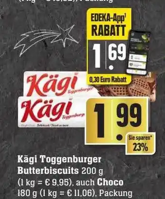 Scheck-in-Center Kägi toggenburger butterbiscuits auch choco Angebot