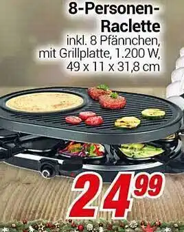 CENTERSHOP 8 personen raclette Angebot