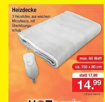 Zimmermann Heizdecke Angebot