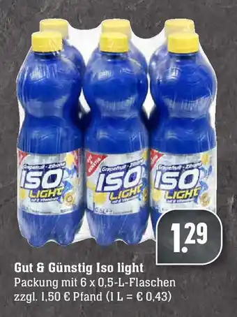 Edeka Gut & Günstig Iso Light 6x0,5L Angebot