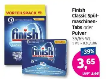 Budni Finish Classic Spülmaschinen Tabs oder Pulver Angebot