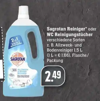 Edeka Sagrotan Reiniger oder WC Reinigungstücher Angebot