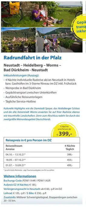 Edeka Radrundfahrt in der Pfalz Angebot