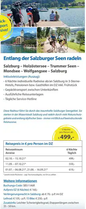 Edeka Entland der Salzburger Seen radeln Angebot