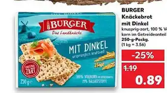 Kaufland Burger knäckebrot mit dinkel Angebot