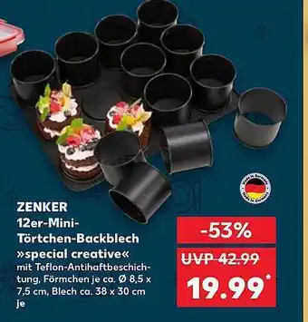 Kaufland Zenker 12er-mini-törtchen-backblech „special creative“ Angebot