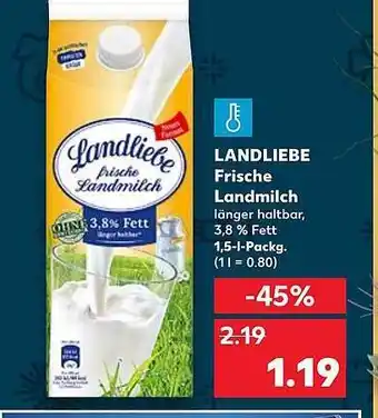 Kaufland Landliebe frische landmilch Angebot