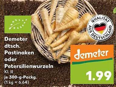 Demeter dtsch. pastinaken oder petersilienwurzeln Angebot bei Kaufland