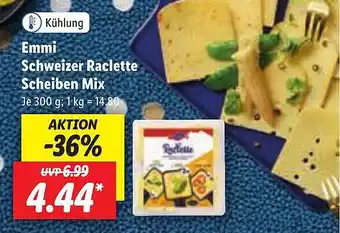 Lidl Emmi schweizer raclette scheiben mix Angebot