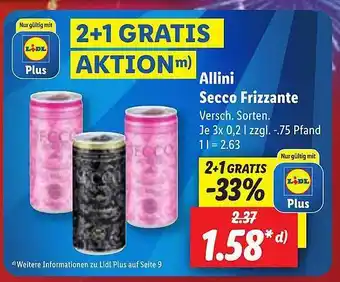 Lidl Allini secco frizzante Angebot