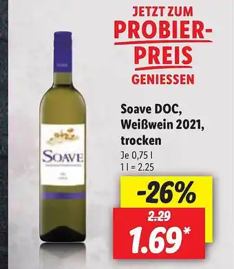 Lidl Soave doc, weißwein 2021 trocken Angebot