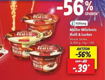 Lidl Müller milchreis heiß & lecker Angebot