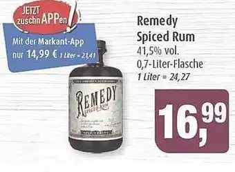 Markant Remedy spiced rum Angebot