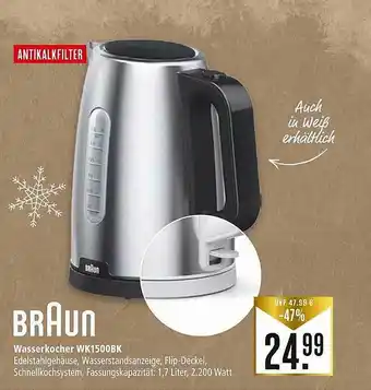 Marktkauf Braun wasserkocher wk1500bk Angebot