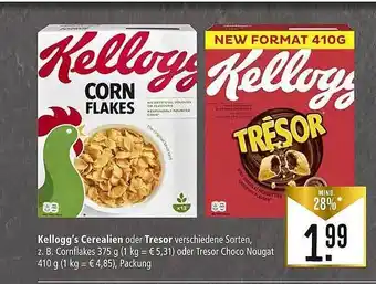 Marktkauf Kellogg's cerealien oder tresor Angebot