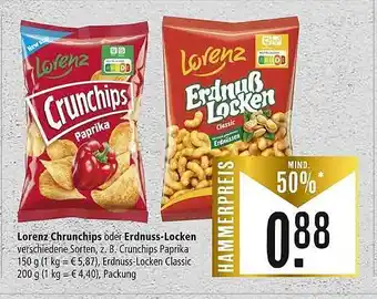 Marktkauf Lorenz chrunchips oder erdnuss-locken Angebot