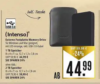 Marktkauf Instenso externe festplatte memory drive Angebot