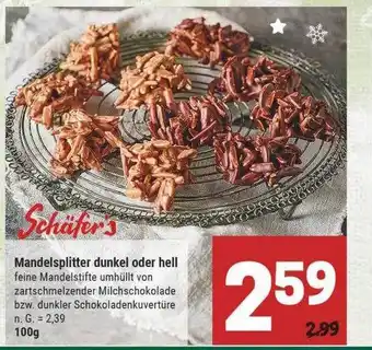 Marktkauf Schäfer's mandelsplitter dunkel oder hell Angebot