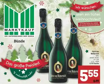 Marktkauf Fürst von metternich sekt Angebot