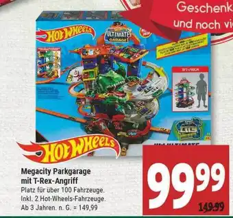 Marktkauf Hot wheels megacity parkgarage mit t-rex-angriff Angebot